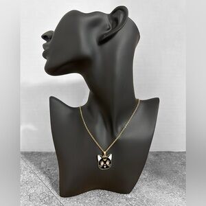 Black Kitty Cat | Anime Cat Lover Charm with Gold Stainless Steel Necklace